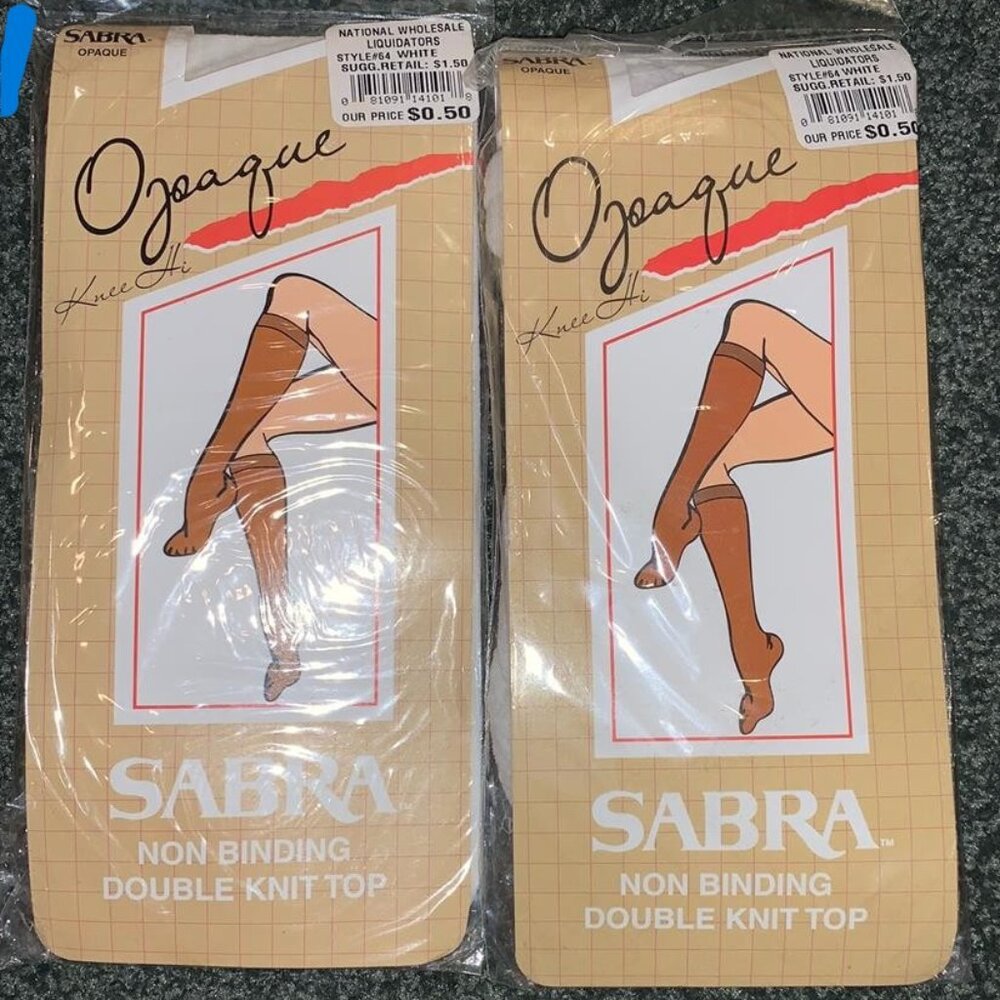 Knee Highs/Sabra - (14 pairs) White